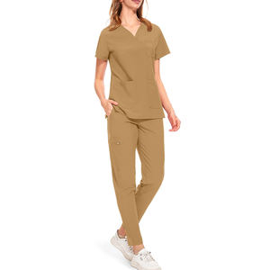 Comfertable porter des gommages d'hôpital d'été en gros personnalisé Stretch respirant femmes ensembles soins infirmiers gommages Uniforme Para Hospital - Product Image 4