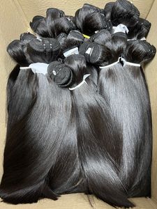 Venta caliente al por mayor de extensiones de cabello humano virgen vietnamita tejido cutícula alineada hueso sin procesar mechones rectos onda - Product Image 4
