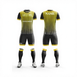 100% Polyester Unisex Soccer Jerseys Short Custom Sublimation Breathable Football Uniform Anti-Bacterial Quick Dry Features - Product Image 1