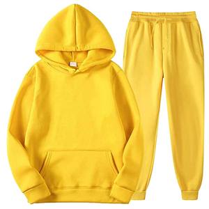 Sudadera informal para hombre y mujer, Sudadera con capucha de manga larga y pantalones para correr, trajes de 2 piezas, chándales con bolsillos - Product Image 1