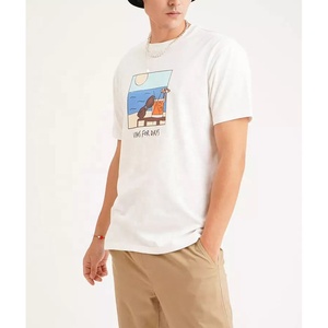 High Street Fashion Brand T-shirt ample à manches courtes pour hommes Logo personnalisé Imprimé numérique 100% coton Conception de sonnerie lourde - Product Image 2