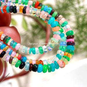 ลูกปัดโอปอลเอธิโอเปียธรรมชาติหลากสีสวยงาม ขายดี คุณภาพสูง AAA ขนาด 16 นิ้ว โอปอลเรนโบว์ไฟเวโล - Product Image 4