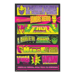 Póster de Lucha Libre de Marvel Brave New World, Diseño Moderno, Arte Mural del Capitán América con Marco Negro Hecho de Papel - Product Image 1