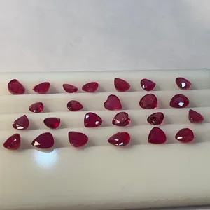 Natural Ruby Mozambique Origin Heart Cut Natural Ruby Gemstone Lot for sale Bulk Product Handmade Customized Shape