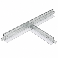 Profilé en acier léger galvanisé T24 blanc, grille en T plate pour système de plafond suspendu