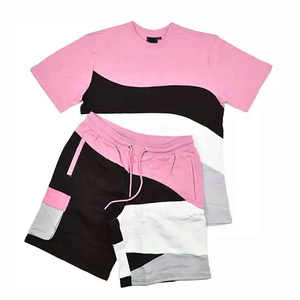 เซ็ตเสื้อยืดและกางเกงขาสั้นสำหรับผู้ชายชุดวิ่งผ้าคอตตอนชุดเล่นกีฬาฤดูร้อนออกแบบโลโก้ได้ตามต้องการ - Product Image 4