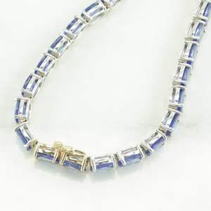 Vintage Modern Design High Quality Tanzanite Gemstone Handmade 18K Gold Plated Oval <b>Chain</b> Link Bracelets 925 Sterling Silver - Product Image 6