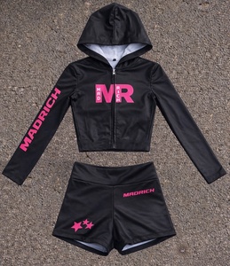 Custom Fitness Windbreaker Hoodie and <b>Shorts</b> <b>Set</b> <b>Women</b> Athletic Sportswear Two Piece Outfit Lightweight - Product Image 2