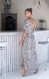 ชุดเดรสลําลองผู้หญิง ปุ่มลง คอวี ชุดเดรสแม็กซ์ ชุดเดรสลําลองส่งออกจากผู้ผลิตอินเดีย - Product Image 2