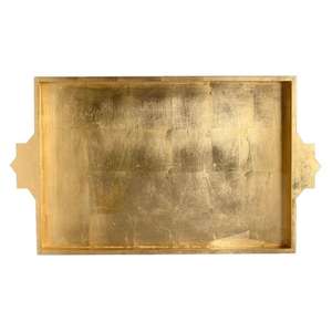 Elegantes bandejas de latón para servir con intrincados diseños artesanales para ambientes de comedor de lujo y detalles de decoración del hogar de primera calidad - Product Image 2