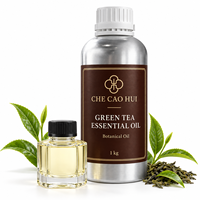Huile Essentielle de Thé Vert Rafraîchissante Premium, Huile de Diffusion d'Arômes Frais à Base de Feuilles de Camellia Sinensis, Savon et Bougie en Gros