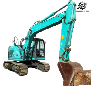 Excavatrice d'occasion Kobelco 125SR, marque japonaise d'origine, 12 tonnes, excavatrice moyenne à chenilles en caoutchouc, équipement - Product Image 1