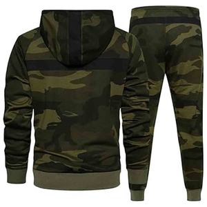 Joggers Survêtements décontractés camouflage pour hommes Lettres de broderie 3D personnalisées Formation et Streetwear Ensembles de marque privée réguliers - Product Image 2