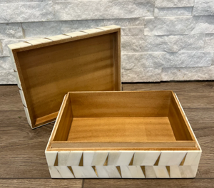 Dos Cajas de Madera Hechas a Mano con Hueso y Latón, Diseño Único Inspirado en Animales, Adorno para el Hogar, Almacenamiento de Joyas, Artesanía Religiosa de Feng Shui - Product Image 6