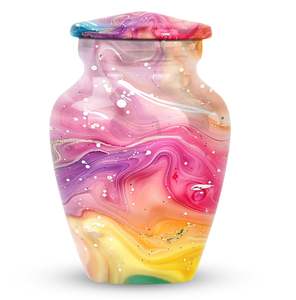 Swirl Pattern Pink Urn for Human <b>Ashes</b> Personalized Decorative for Adults <b>Ashes</b> <b>Keepsake</b> Memorial <b>Ashes</b> 1-200 Cubic Inch Urn - Product Image 1