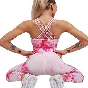 Conjunto de Yoga de 2 Piezas con Logotipo Frontal, Diseño Nuevo 2025, Cintura Media, Ropa Deportiva para Gimnasio, Leggings de Yoga de Verano, Brasier Deportivo, Ecológico y Transpirable - Product Image 5