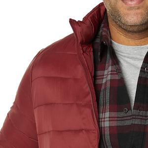 Veste d'hiver fine matelassée pour homme avec col montant, garniture en fourrure, fermeture éclair et tissu en toile - Prix de gros bon marché - Product Image 6