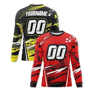 Maillot de motocross à coutures renforcées pour une conduite à fort impact, maillot de motocross en polyester doux au toucher pour un confort de conduite prolongé - Product Image 6