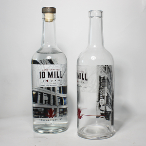 Haute qualité 1000ML <span class=keywords><strong>1L</strong></span> <span class=keywords><strong>prix</strong></span> usine personnalisé <span class=keywords><strong>vodka</strong></span> liqueur spiritueux <span class=keywords><strong>bouteille</strong></span> en verre avec capsules thermorétractables - Product Image 2