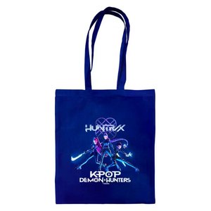 Trio de bolsas de compras clásicas ecológicas de 35x41 cm, color azul marino, K-POP Demon Hunters - Product Image 1