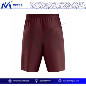 กางเกงขาสั้นผ้าตาข่ายสีพื้นของผู้ชายแบบพรีเมียมชุดออกกำลังกายที่ยั่งยืนน้ำหนักเบาและแห้งเร็ว - Product Image 3