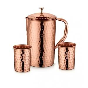 Classic Design Copper Water Jug With Brass Handle for Kitchen & Tabletop Water Drinking <b>Pitcher</b> Restaurant Supplies - Product Image 6