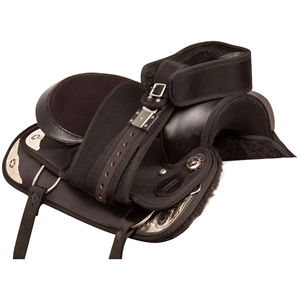 Tapis de selle d'équitation Selle intégrée en cuir véritable pour équipement d'équitation Selles de cheval en peau de vache véritable - Product Image 3