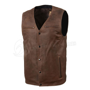 Chaleco de cuero elegante de alta calidad para hombre, último diseño, transpirable, informal, de invierno, con bolsillo, ligero, recién llegado - Product Image 3