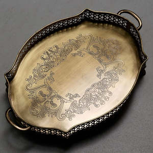 Venta caliente Royal Vintage Bandejas de metal para fines de servicio y uso inteligente de artículos para el hogar de la India en precio a granel - Product Image 3