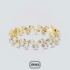 Pulsera de tenis de diamantes 9K 10K 14K 18K oro sólido diamantes naturales o cultivados en laboratorio joyería fina de lujo pulsera de tenis personalizable - Product Image 5