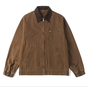 OEM Men's High Quality Winter Fashion <b>Covered</b> <b>Button</b> Breathable Quick Dry Denim Jacket Front Logo Customized High Street Style - Product Image 4