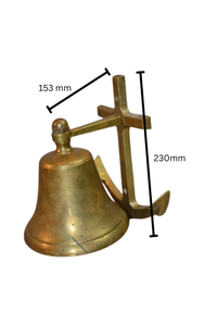 Campana de barco de ancla Campana de barco de latón macizo de 9 pulgadas decorativa para el hogar - Product Image 2