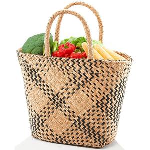 Sacs en herbe de mer personnalisés avec logo et design, vente en gros d'usine, sac à main en herbe de mer, sac en fibre de paille - Product Image 4