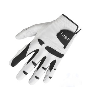 Guantes deportivos de piel de oveja de gran calidad para hombres, mujeres y niños, con cierre ajustable de microfibra, logotipo en blanco con estampado completo suave - Product Image 1