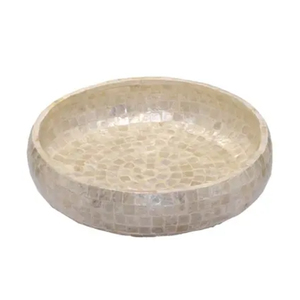 Vente en gros vietnamienne moderne nacre ronde bol de service en chocolat MOP plateaux de service pour les vacances de l'Aïd Ramadan - Product Image 2