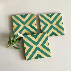 Nouvel ensemble de dessous-de-verre rectangulaires écologiques en os incrusté, faits à la main, pour la décoration de table à manger, usage quotidien traditionnel - Product Image 6