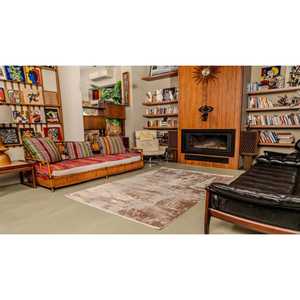 Alfombra Moderna Beige MD010 de Netline Home Depot, 80x150 cm, Fibras Sintéticas Duraderas, No Deshilachan, Fácil de Limpiar, para Dormitorio y Estudio - Product Image 1