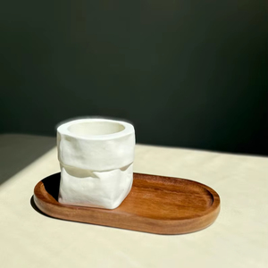 Bandeja ovalada de madera Plato Catchall minimalista | Plato para servir de madera natural, soporte para joyas, bandeja para velas | Modern Hom - Product Image 1