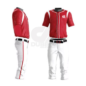 Nouveau prix raisonnable, meilleure qualité, 100% polyester respirant, uniforme de baseball à col en V, nom d'équipe personnalisé, fabriqué au Pakistan - Product Image 3