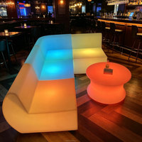 Chaise lumineuse KTV, mobilier lumineux, canapé LED, prix spécial, mobilier de bar LED, mobilier LED RGB pour événements en plein air, location pour fêtes