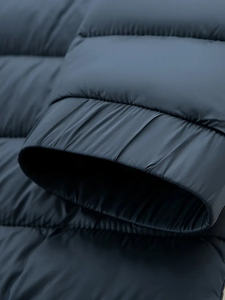 Veste matelassée en toile surdimensionnée unisexe de haute qualité, sur mesure, à fermeture éclair, chaude, matelassée, taille plus, tricotée, respirante - Product Image 3