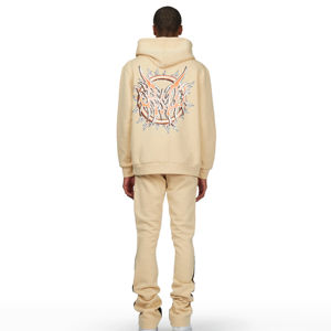 ชุดวอร์มสำหรับผู้ชายสไตล์บานออกแบบโลโก้ได้ตามต้องการผลิตจากผ้าฟลีซแบบสีทึบ - Product Image 4