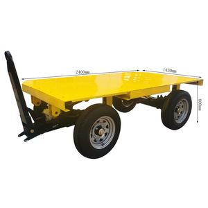 Remolque de transferencia de sitio de freno hidráulico plano de carga de 3000kg hecho de acero - Product Image 1