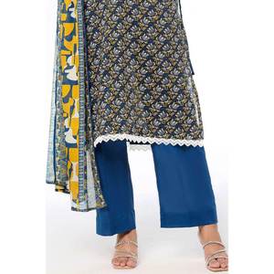 Conjunto de traje de jardín sin coser de 3 piezas azul para mujer - Product Image 6