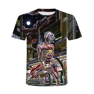T-shirts unisexe Sublimation100 % coton T-shirts vierges surdimensionnés en vrac T-shirts personnalisés par transfert de chaleur Impression personnalisée - Product Image 1