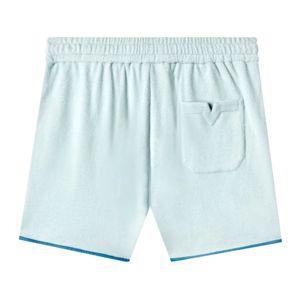 Standard Issue Cabana y pantalones cortos a juego en azul medianoche Orgánica Terry Cloth Estilo unisex con cremallera bidireccional y bolsillos - Product Image 4