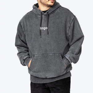 Sweat-shirts pour hommes super légers d'hiver, lavage à l'acide, sur mesure, vêtements décontractés, haute qualité, broderie, design uni, séchage rapide, personnalisé - Product Image 4