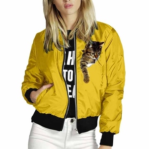 Chaqueta de Bombardero Marrón para mujer, superventas, de alta calidad, personalizable, elegante, con soporte, talla XL, transpirable, lisa, bordada - Product Image 1