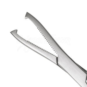 Pinzas de sujeción de hueso Dingman, mordazas dentadas angulares de 7,5 pulgadas con ranura, dientes afilados, abrazadera quirúrgica ortopédica de acero inoxidable - Product Image 4