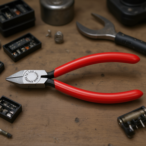 Coupe-fil diagonaux Knipex pour électriciens, poli, à tête pointue et poignées gainées de plastique, produit pour sertir les fils - Product Image 3